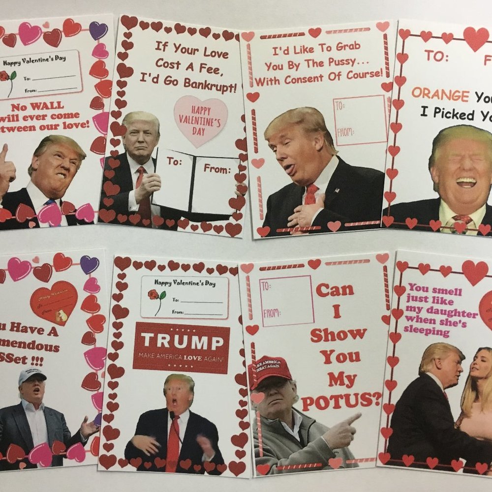 Trump Valentine’s Day Cards (Funny Satire)